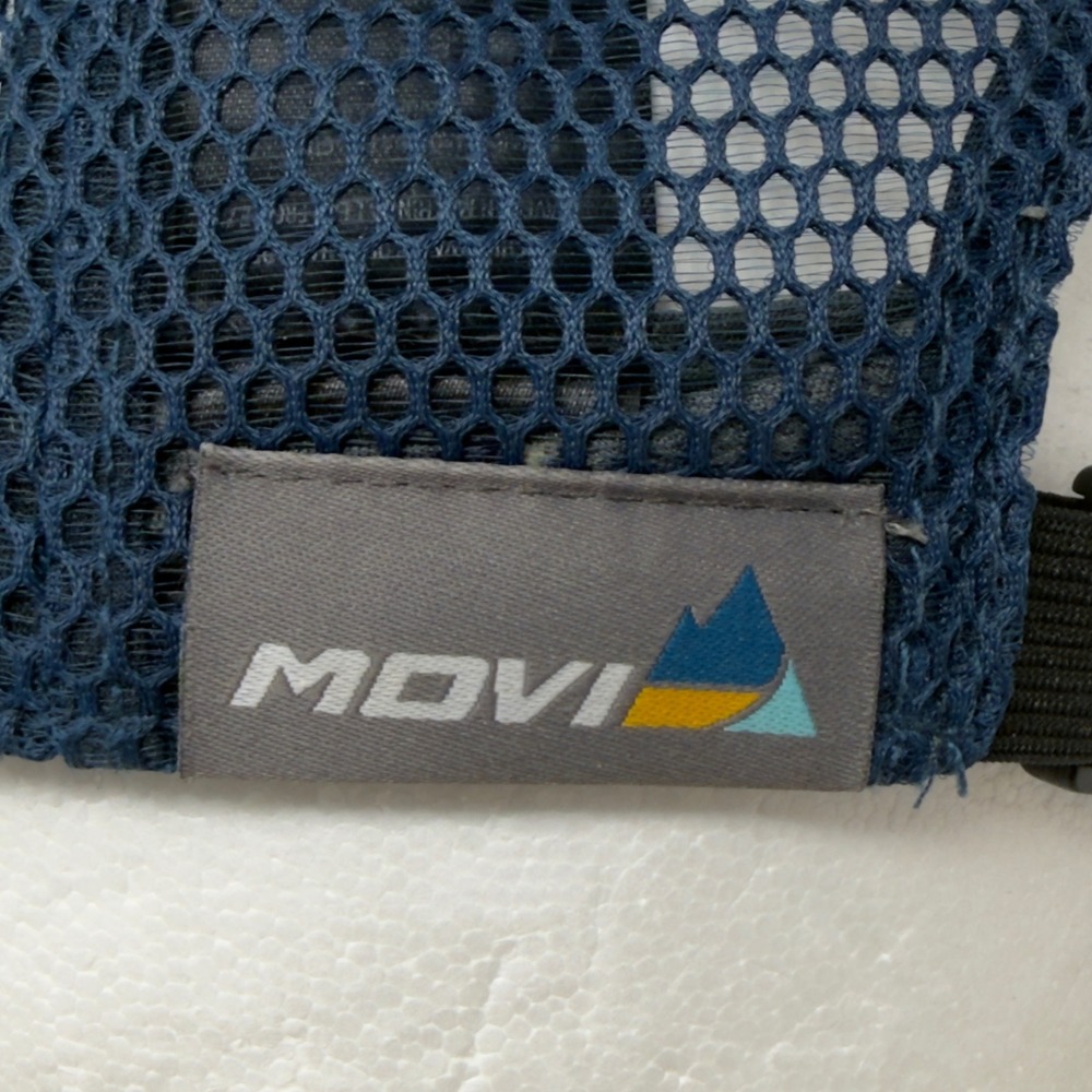 Movi EVRYday Striped Trucker Hat Navy Blue Yellow Orange Mountain Logo Mesh Cap‎ - Picture 4 of 12